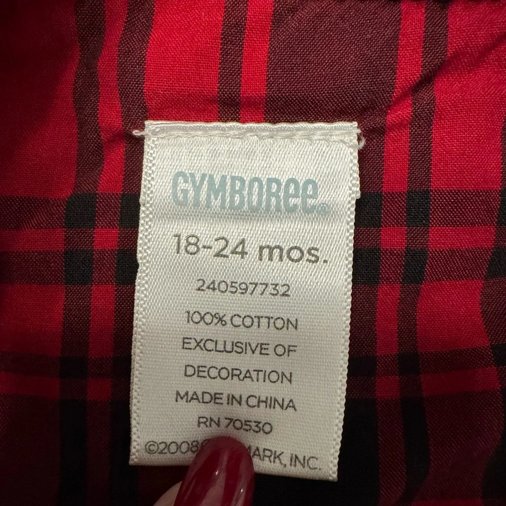 Gymboree‎ Black Corduroy Kids Overalls with Firetruck Detail